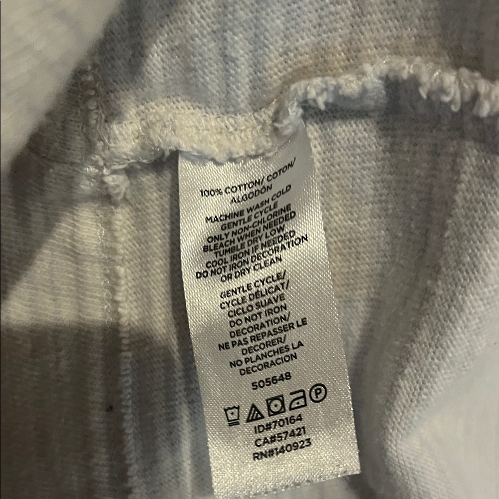 LOFT Soft Gray Striped Hooded Sweater - Picture 5 of 5
